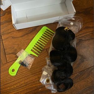 NIB lovrio 16” hair extensions w clips and comb